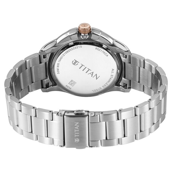 Titan Classique Four Eye Multifunction Analog with Blue Dial Silver Stainless Steel Strap Watch for Men - image number 4