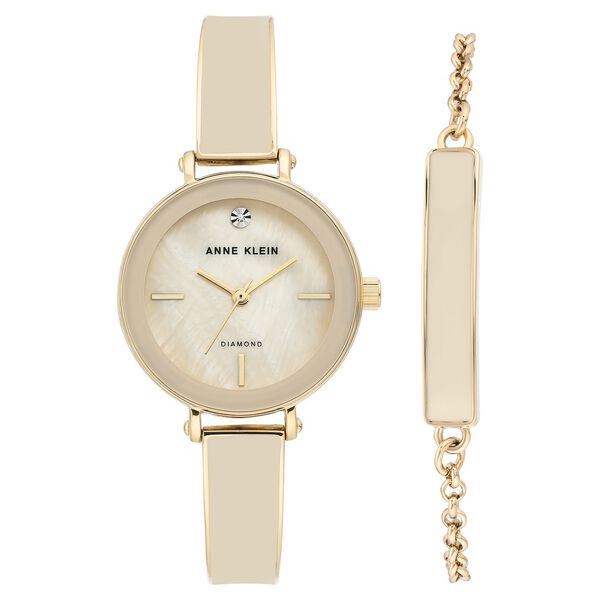 Anne Klein Quartz Analog Champagne Dial Two Toned Metal Strap Watch For Women - image number 0