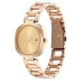 Fastrack Stunners Quartz Analog Golden Dial Stainless Steel Strap Watch for Girls - image number 3