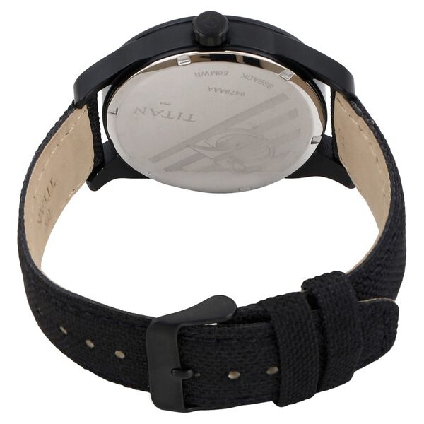 Titan Analog Black Dial Quartz Canvas Strap watch for Men - image number 3