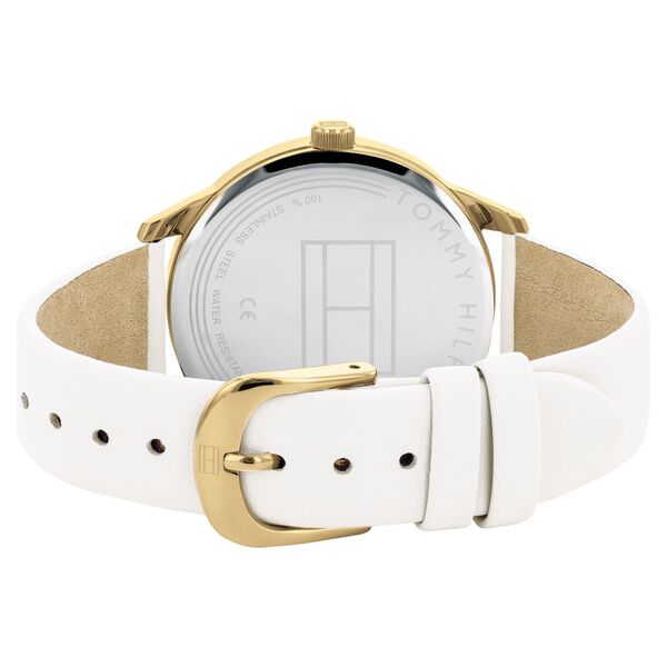 Tommy Hilfiger Quartz Multifunction White Dial Leather Strap Watch for Women - image number 2