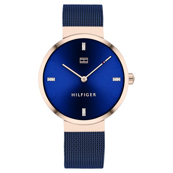 Tommy Hilfiger Quartz Analog Blue Dial Stainless Steel Strap Watch for Women - image number 0