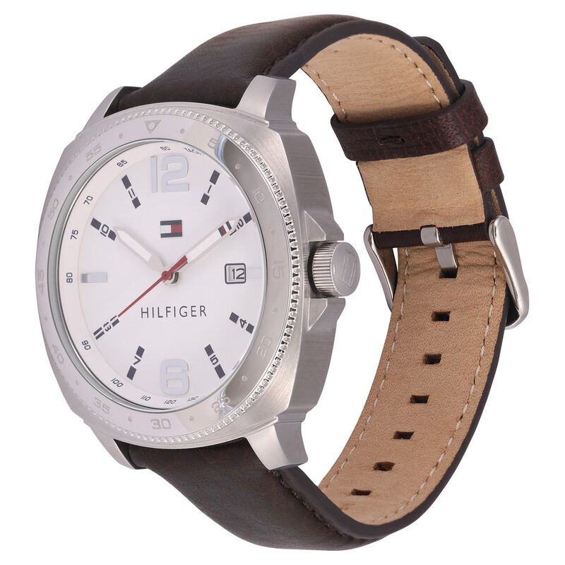 Tommy Hilfiger Quartz Analog with Date White Dial Silicone Strap Watch for Men - image number 2