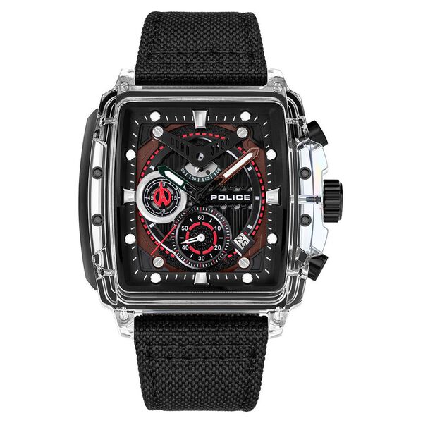 Police Quartz Chronograph Black Dial Multicoloured SILICONE Strap Watch For Men - image number 0
