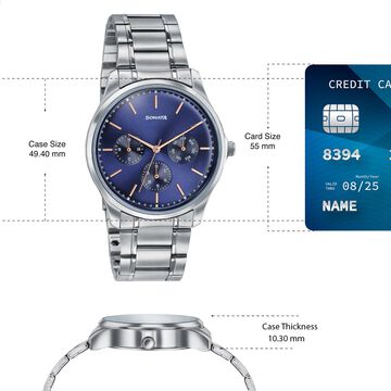 Sonata Men's Work Wear Navy dial Watch - Premium Multifunction design for everyday style