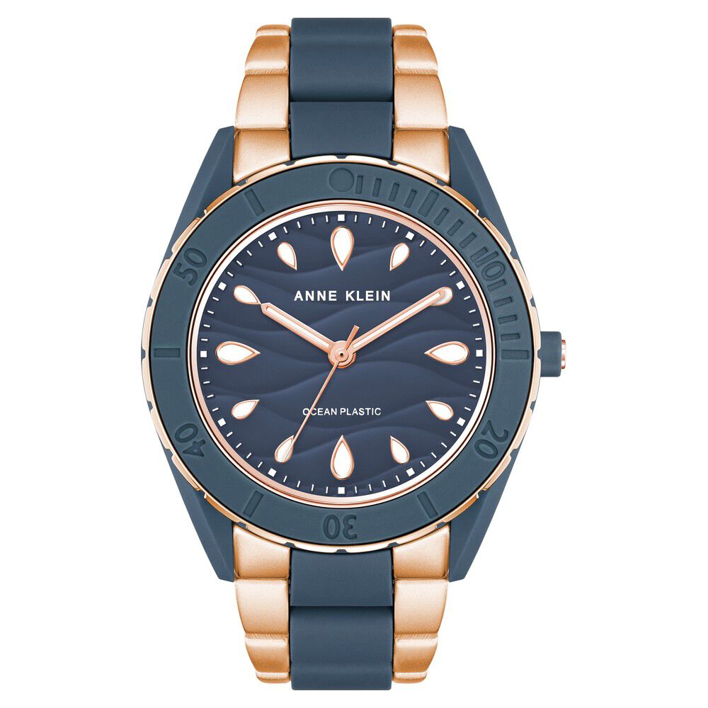 Buy Online Anne Klein Quartz Analog Blue Dial Plastic Strap Watch