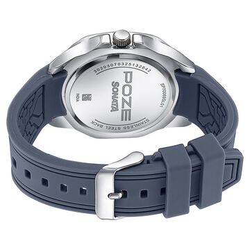 Sonata Poze Quartz Analog Blue Dial Blue Colour Silicone Strap Watch For Men