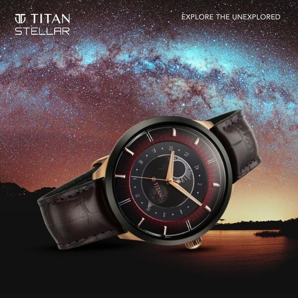 Titan Caleum Sun Moon Phase in Scarlet Red - Stellar Edition - image number 1