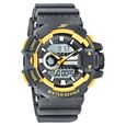SF Quartz Analog Digital Black Dial PU Strap Watch for Men - image number 0