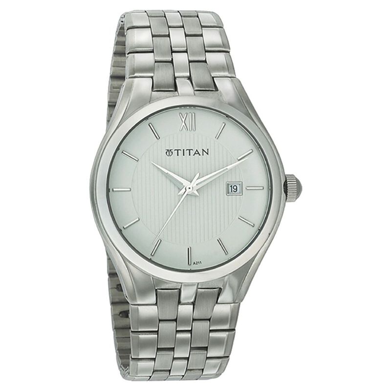 Titan Quartz Analog with Date White Dial Watch for Men