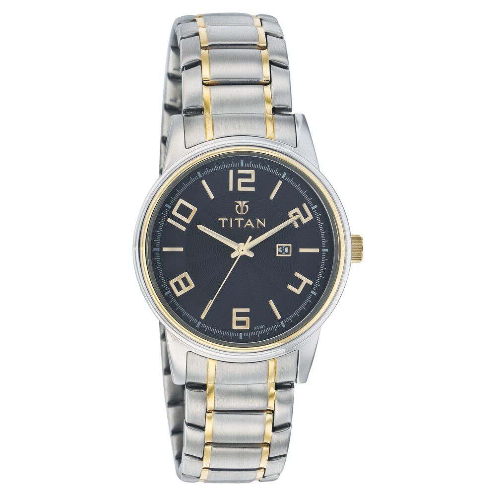 Buy Online Titan Quartz Analog with Date Black Dial Watch for Men nb9380bm02 Titan