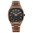 Vyb Nimbus By Fastrack Quartz Analog Grey Dial Brown Metal Strap Watch For Guys
