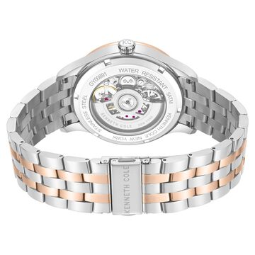 Kenneth Cole Automatic Automatic Mother Of Pearl Dial Two Toned Stainless Steel Strap Watch For Men
