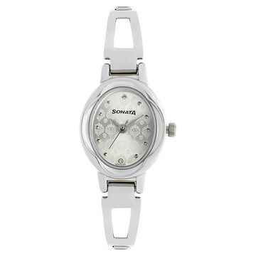 Sonata Pankh Silver Dial Women Watch With Stainless Steel Strap