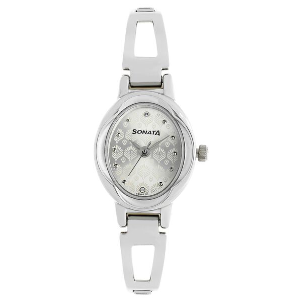 Sonata Pankh Silver Dial Women Watch With Stainless Steel Strap - image number 0