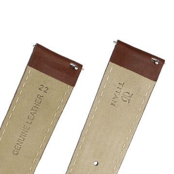 22 mm Brown Genuine Leather Strap for Men