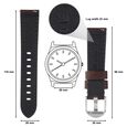 20 mm Brown Genuine Leather Straps for Men - image number 1