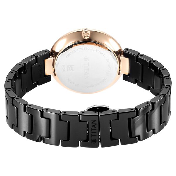 Titan Purple Ceramics Black Dial Analog Ceramic Strap watch for Women - image number 4