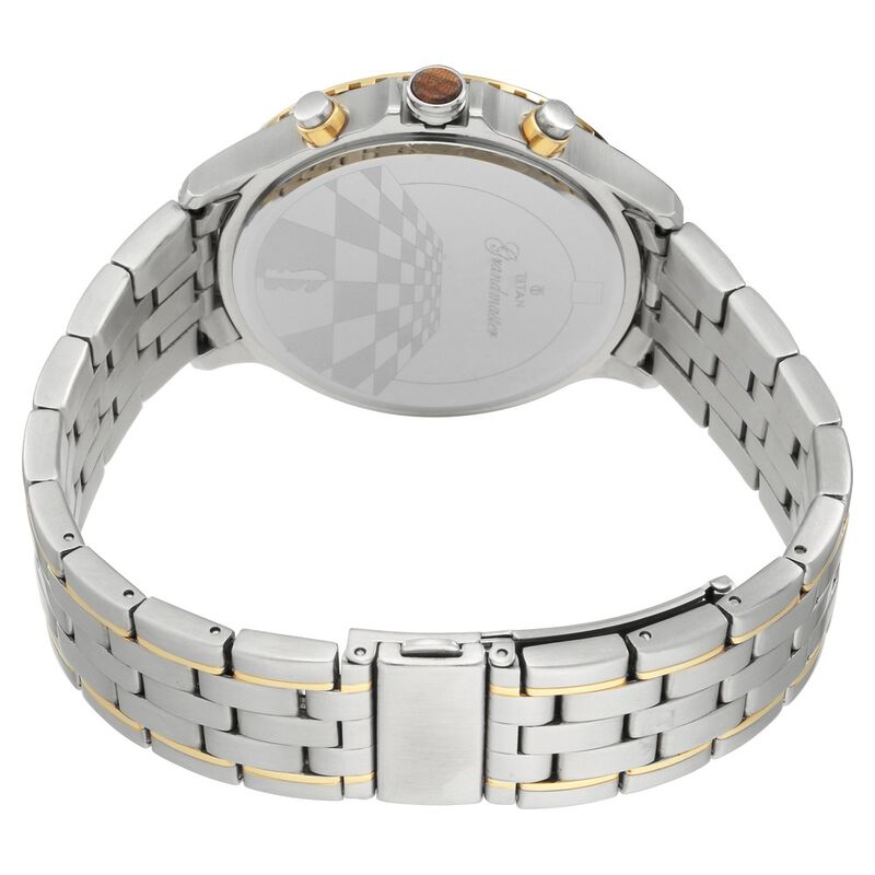 Titan Grandmaster Brown Dial Quartz Multifunction Metal Strap watch for Men - image number 4