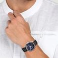 Titan Men's Midnight Precision: Multifunction Blue Dial with Classic Leather Strap Watch - image number 2