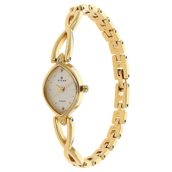 Titan Raga White Dial Women Watch With Metal Strap - image number 1