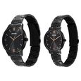 Sonata Perfect Pairs Quartz Analog Black Dial Black Metal Strap Watch For Couple - image number 1