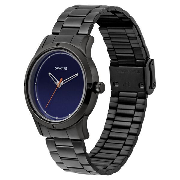 Sonata Women of Steel Blue Dial Stainless Steel Strap Watch for Women - image number 1