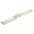20 mm White & Golden Ceramic & Metal Strap for Men - image number 2
