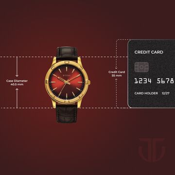 Titan Karishma Festive Analog with Mahogany Brown Dial Brown Leather Strap Watch for Men