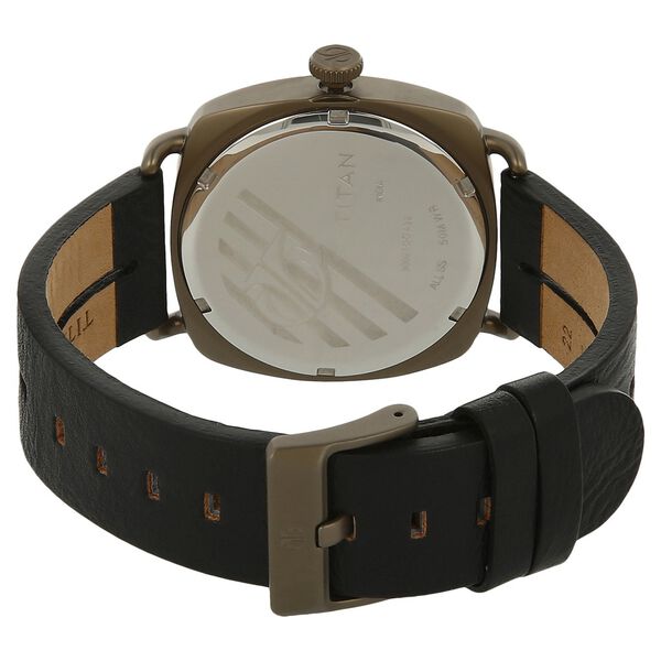 Titan Quartz Analog Black Dial Leather Strap Watch for Men - image number 3