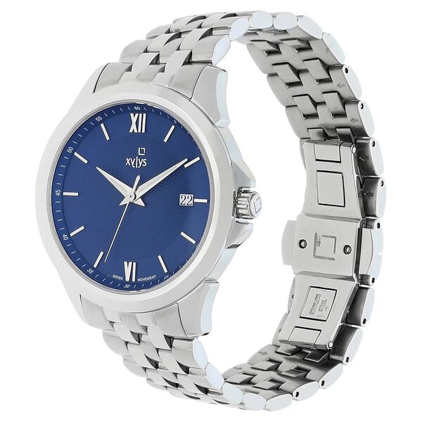 Xylys Swiss Analog with Date Silver Stainless Steel Strap and Blue Dial Watch For Men - image number 2