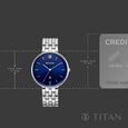 Titan Neo Quartz Analog Blue Dial Silver Metal Strap Watch For Women - image number 3