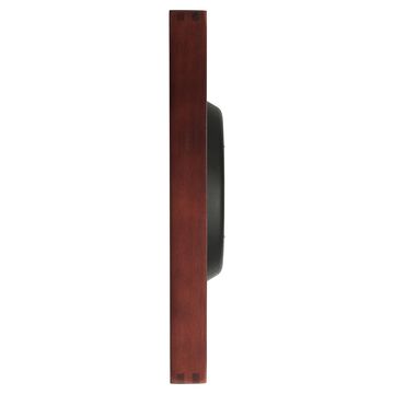 Titan Black & Timber Wooden Wall Clock