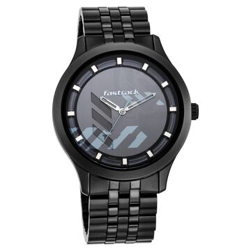 Fastrack Gamify Quartz Analog Grey Dial Metal Strap Watch for Guys