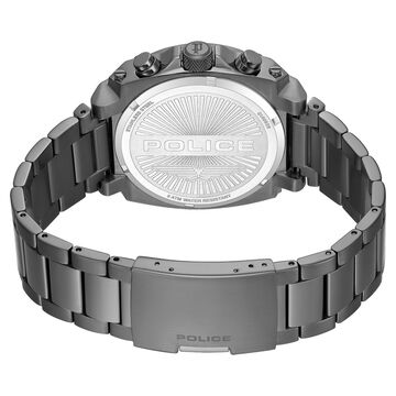 Police Quartz Chronograph Black Dial Grey Stainless Steel Strap Watch For Men