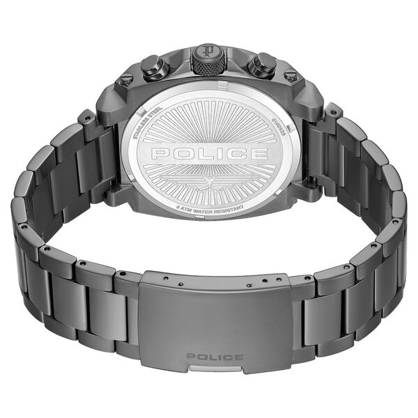Police Quartz Chronograph Black Dial Grey Stainless Steel Strap Watch For Men - image number 3