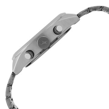 Fastrack All Nighters Quartz Multifunction Grey Dial Metal Strap Watch for Guys