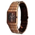 Vyb Nova By Fastrack Quartz Analog Brown Dial Brown Metal Strap Watch For Guys - image number 2