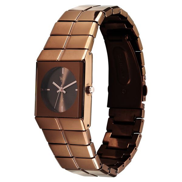 Vyb Nova By Fastrack Quartz Analog Brown Dial Brown Metal Strap Watch For Guys - image number 2