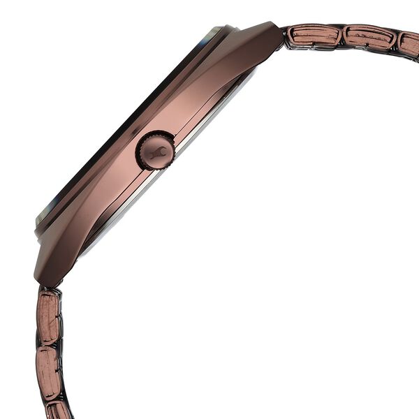 Fastrack Snob X Brown Dial Metal Strap Watch for Guys - image number 3