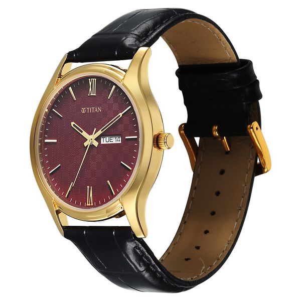 Titan Karishma Regal Classic Day-Date Men's Dress Watch - image number 4