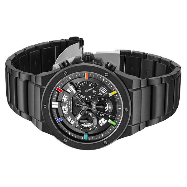 Kenneth Cole Quartz Chronograph Black Dial Black Stainless Steel Strap Watch For Men - image number 3