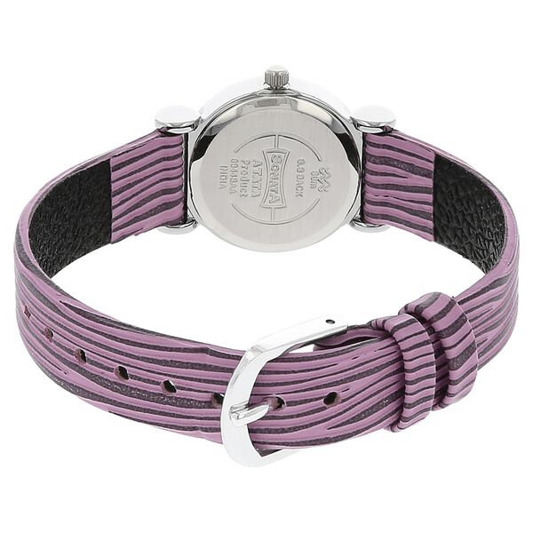 Sonata Quartz Analog Black Dial Leather Strap Watch for Women - image number 3
