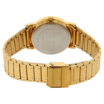 Sonata Quartz Analog White Dial Stainless Steel Strap Watch for Men