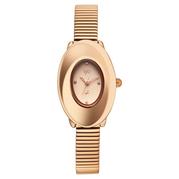 Vyb Runway By Fastrack Quartz Analog Rose Gold Dial Rose Gold Stainless Steel Strap Watch For Girls - image number 0