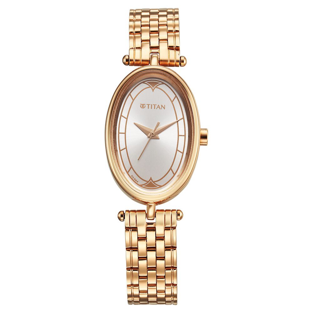 Titan Karishma Quartz Analog Silver Dial Rose Gold Stainless Steel Strap Watch For Women-picture-12
