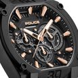 Police Quartz Chronograph Black Dial Brown Leather Strap Watch For Men - image number 2