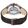 Kenneth Cole Automatic Grey Dial Brown Leather Strap Watch For Men - image number 4