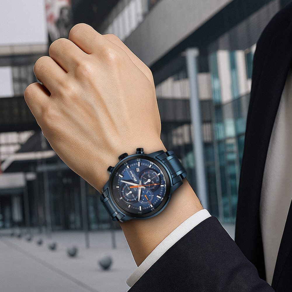 naaa様 Buy Online Titan Octane Primal Quartz Chronograph Blue Dial Blue