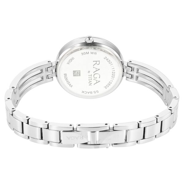 Titan Raga Showstopper Quartz Analog Silver Dial Metal Strap Watch for Women - image number 4